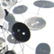necklace buttons black and white