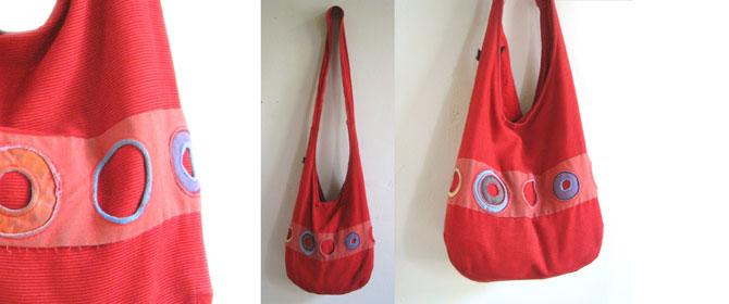 red handbag