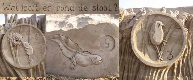 Sandsculpture roermond details hollandse schoolplaat